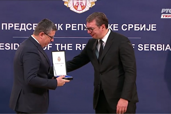 Decorations awarded on the occasion of the Statehood Day of the Republic of Serbia for meritorious service in the field of defence and security - BIA's Operations Department 