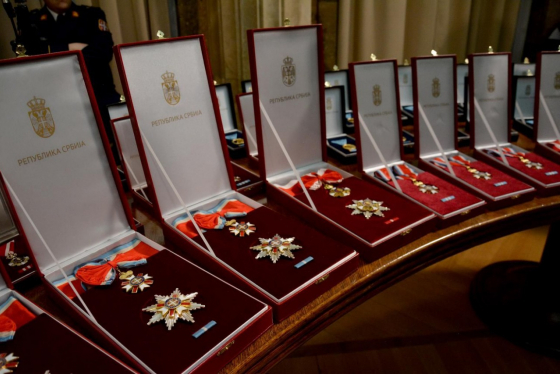 Decorations awarded on the occasion of the Statehood Day of the Republic of Serbia for meritorious service in the field of defence and security - BIA's Operations Department 