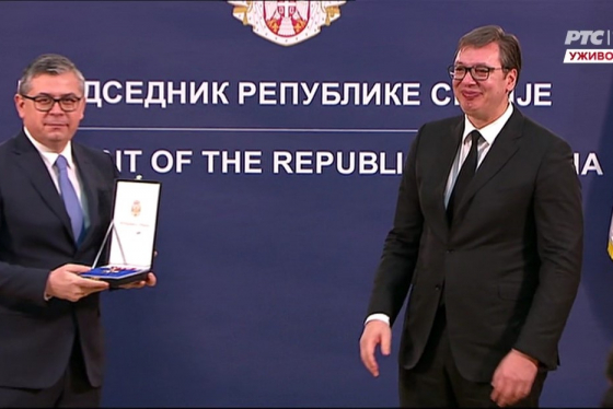 Decorations awarded on the occasion of the Statehood Day of the Republic of Serbia for meritorious service in the field of defence and security - BIA's Operations Department 